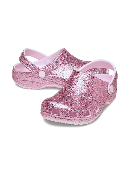  Crocs Classic Chunky Glitter Clogs - Pink 
