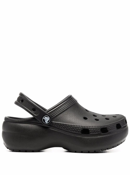  Crocs Classic Platform Clog Slides - Black 