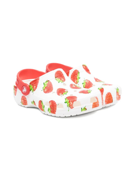  Crocs Kids Strawberry-print Clogs - White 