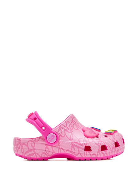  Crocs Kids X Barbie Classic Monogram-print Clogs - Pink 