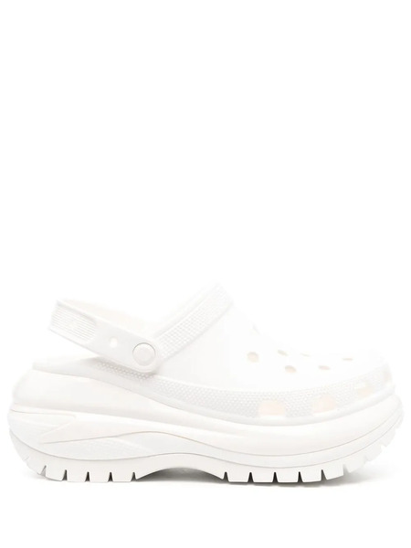  Crocs Perforated Platform Clogs - White 