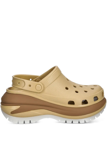 Crocs Perforated Platform Slides - Neutrals 