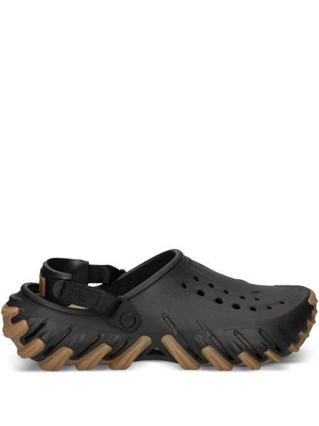  Crocs Perforated-sole Heel-strap Clog Sandals - Black 