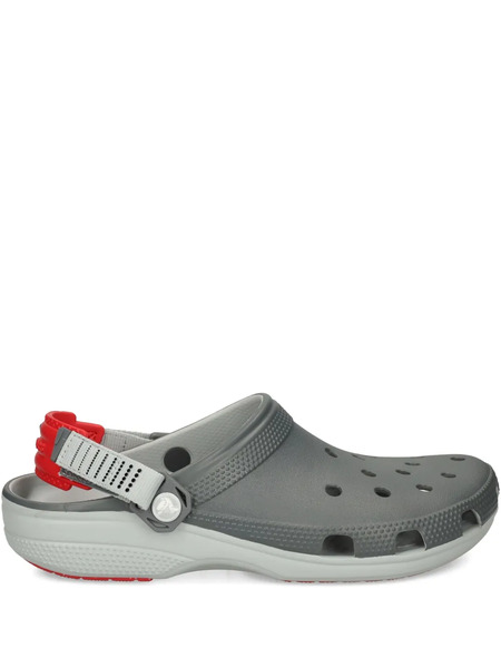  Crocs Perforated Strap Clog Sandals - Grey 