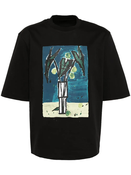  Croquis Pattern-printed T-shirt - Black 