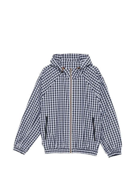  Croquis Plaid Hooded Jacket - Blue 