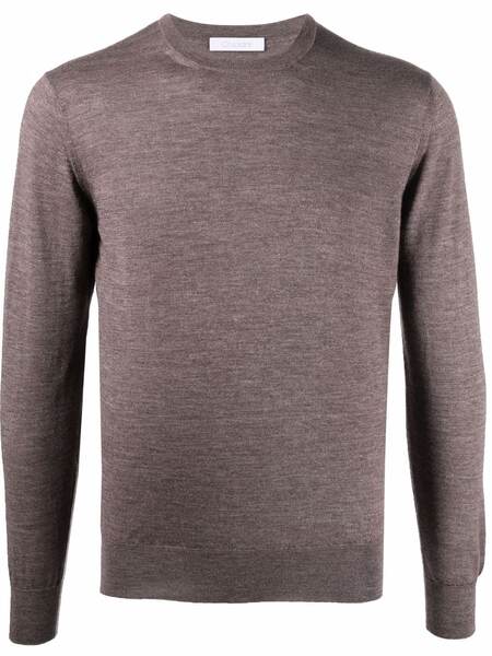  Cruciani Crew Neck Knit Jumper - Brown 
