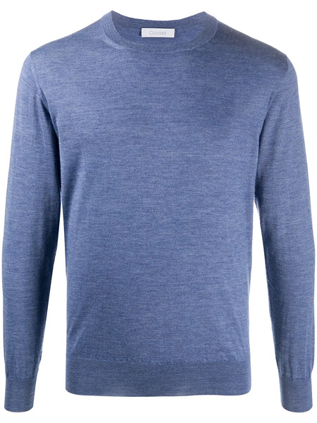  Cruciani Crewneck Cashmere-silk Jumper - Blue 