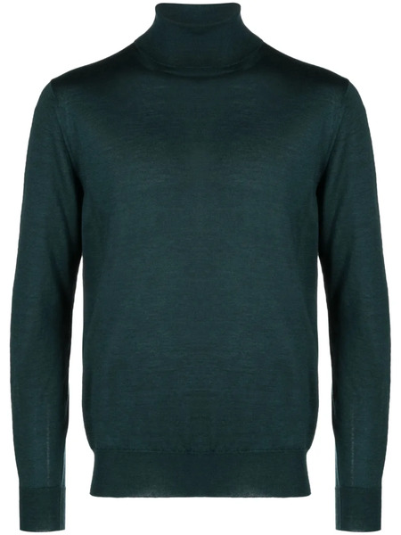  Cruciani Roll-neck Cashmere Blend Jumper - Green 