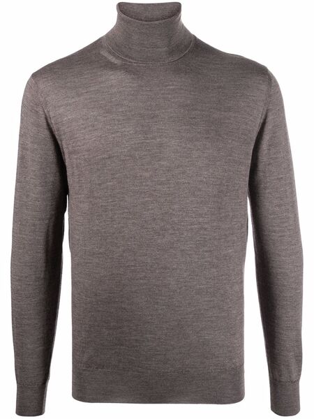  Cruciani Roll-neck Cashmere-silk Jumper - Brown 