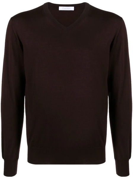  Cruciani V-neck Cashmere-blend Jumper - Brown 