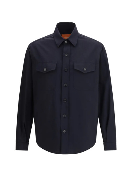  Cruna Buttoned Patch Pocket Shirt - Blue 