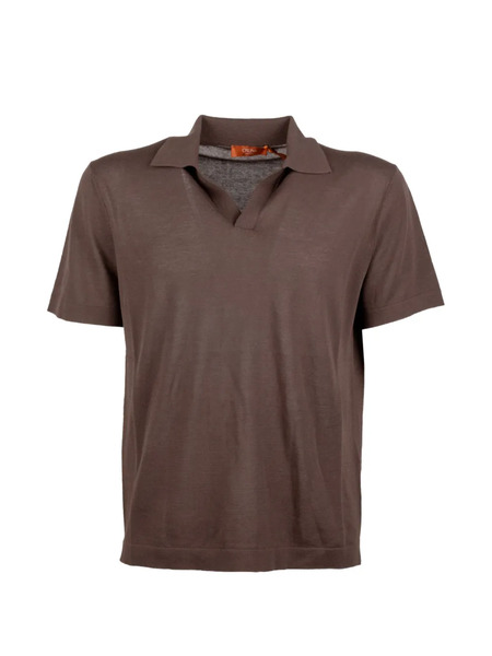  Cruna Levanti Collar T-shirt - Brown 
