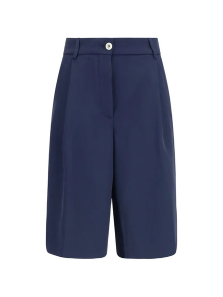  Cruna Pleated Buttoned Shorts - Blue 