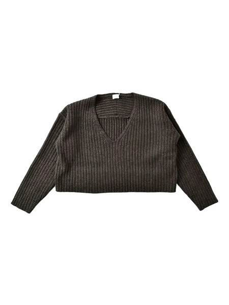  C.t.plage V-neck Ribbed Sweater - Brown 