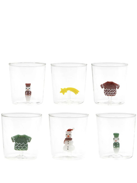  Cu I Seeyou Christmas 3d-detailing Glasses (set Of Six) - Neutrals 