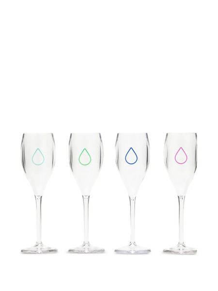  Cu I Seeyou Droplet-logo Wine Glasses - White 