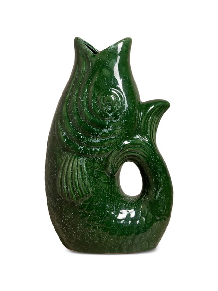  Cu I Seeyou Fish-design Vase - Green 