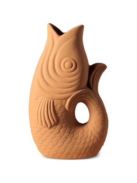  Cu I Seeyou Fish-design Vase - Orange 