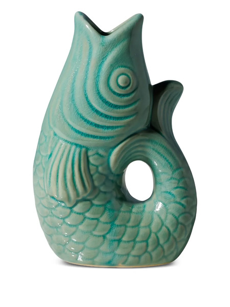  Cu I Seeyou Fish-shaped Handle Vase - Blue 