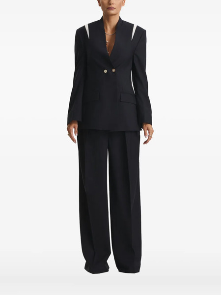  Cuanna Double-breasted Fitted Jacket - Blue 