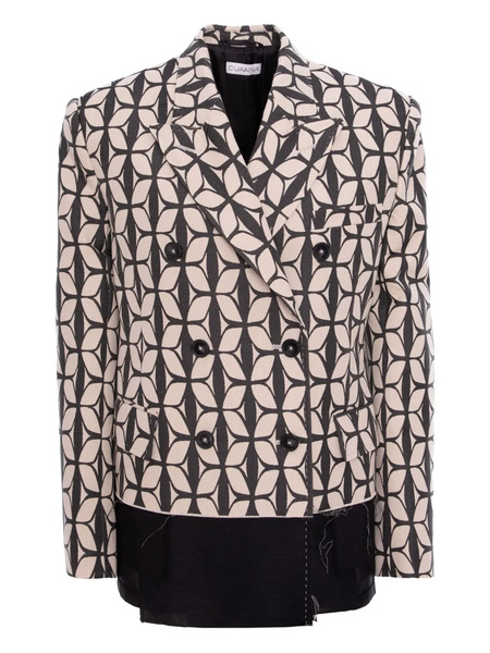  Cuanna Double-breasted Patterned Jacket - Neutrals 