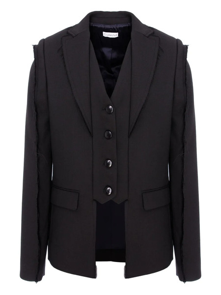  Cuanna Hilda Frayed Blazer - Black 