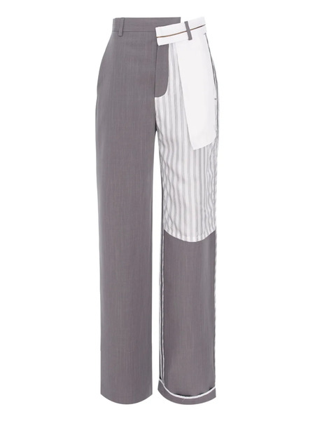  Cuanna Mark Striped-panel Trousers - Grey 