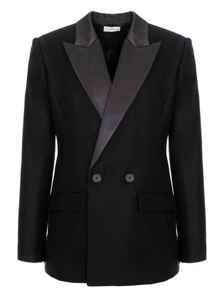  Cuanna Midi Double-breasted Blazer - Black 