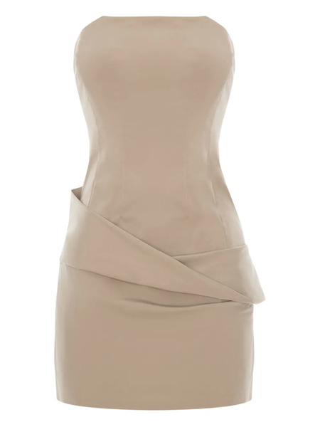  Cuanna Palermo Draped Strapless Mini Dress - Neutrals 