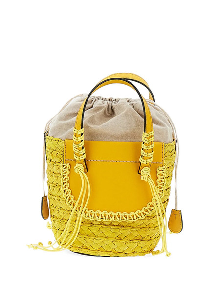  Cuba Lab Habanera Braided Bucket Bag - Yellow 