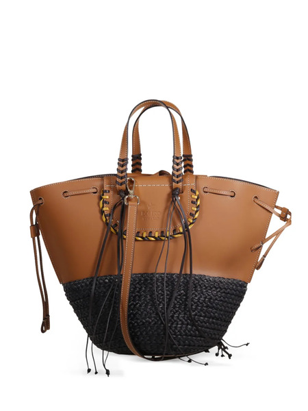  Cuba Lab Medium Woven-panel Tote Bag - Brown 