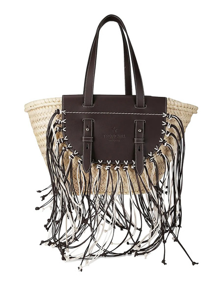  Cuba Lab Tropicana Fringe-details Shoulder Bag - Neutrals 