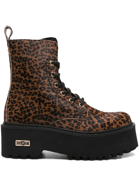  Cult Leopard-print Boots - Brown 