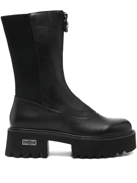  Cult Zip-up Platform Boots - Black 