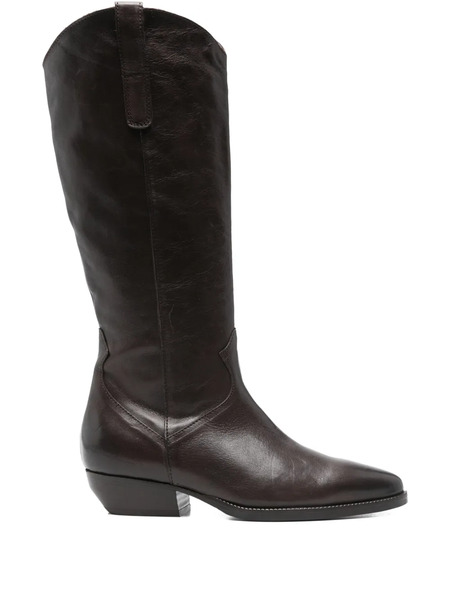  Curiositè 35mm Leather Pointed-toe Cowboy Boots - Brown 