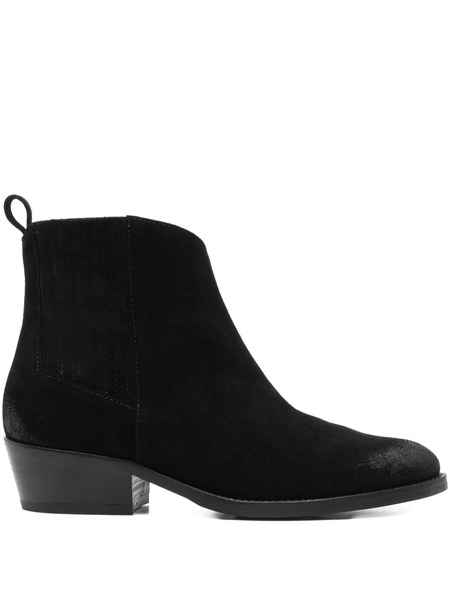  Curiositè 40mm Pointed-toe Suede Ankle Boots - Black 