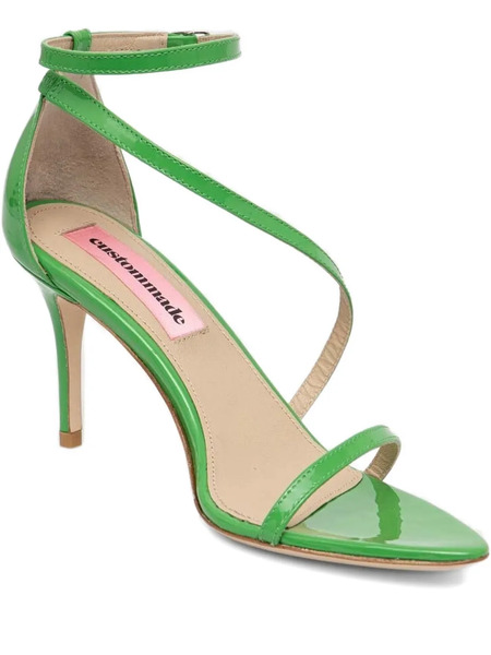  Custommade Ankle-strap Pointed-toe Heeled Sandals - Green 