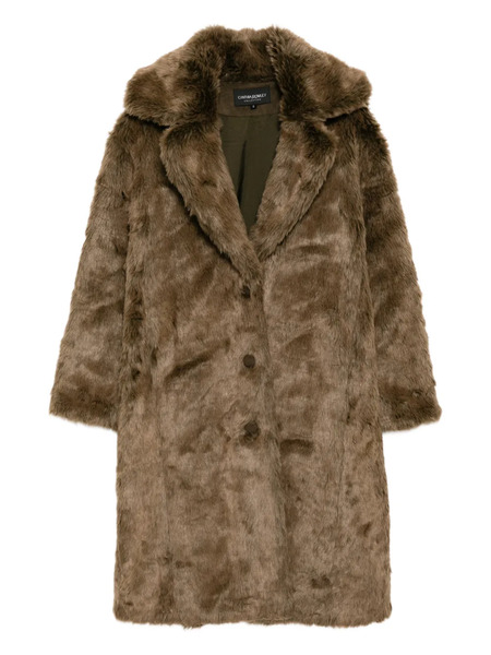 Cynthia Rowley Buttoned-up Faux Fur Coat - Brown 