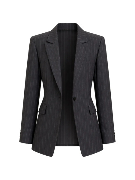  Cynthia Rowley Pinstriped Blazer - Grey 