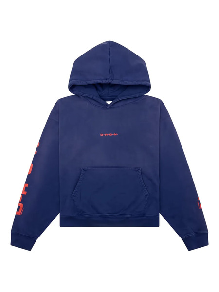 D-r-g-n Bleached Logo Hoodie - Blue 