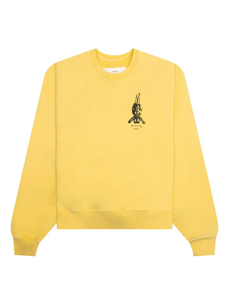  D-r-g-n Bones Skull Crew-neck Sweatshirt - Yellow 
