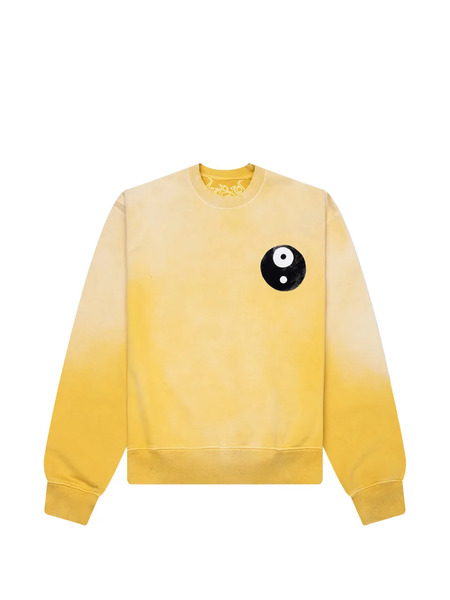  D-r-g-n Boxy Graphic-print Crewneck Sweatshirt - Yellow 