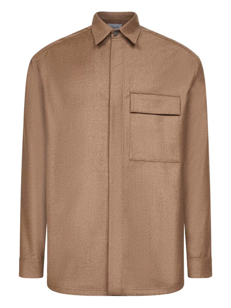  D4.0 Buttoned-cuff Patch-pocket Shirt - Neutrals 