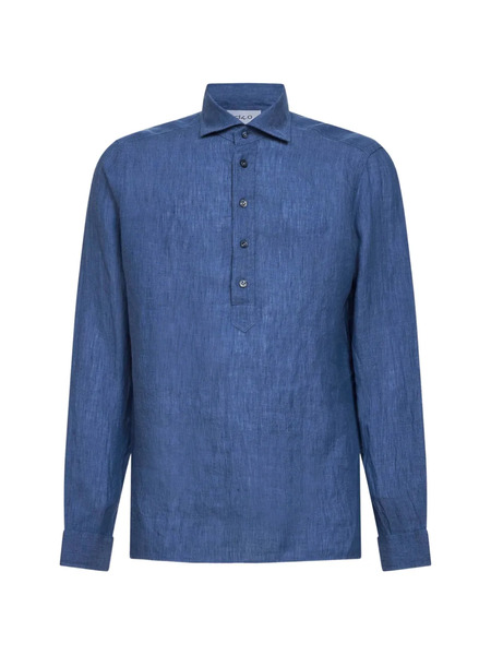  D4.0 Buttoned Linen Shirt - Blue 
