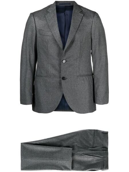  D4.0 Pinstripe-pattern Single-breasted Blazer - Grey 