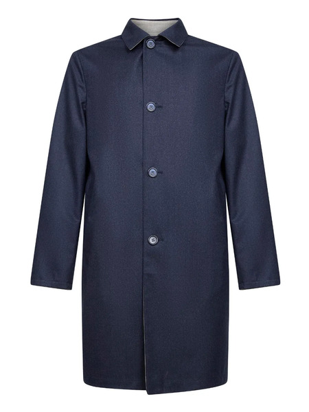  D4.0 Reversible Single-breasted Coat - Blue 