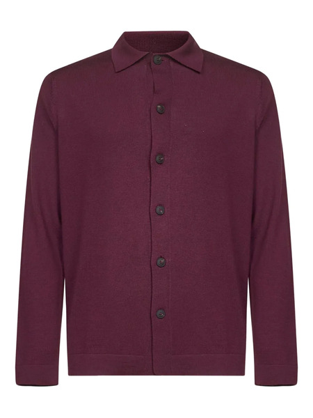  D4.0 Ribbed-collar Button Shirt - Purple 