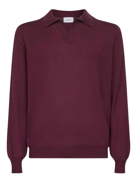  D4.0 Ribbed-cuff Polo Sweater - Red 