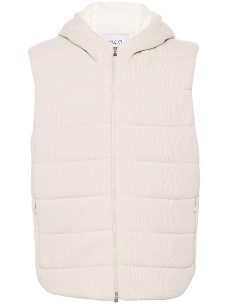  D4.0 Ribbed-knit Gilet - Neutrals 